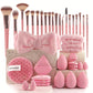 Makeup Brush and Sponges Set Headband Wristbands Skincare