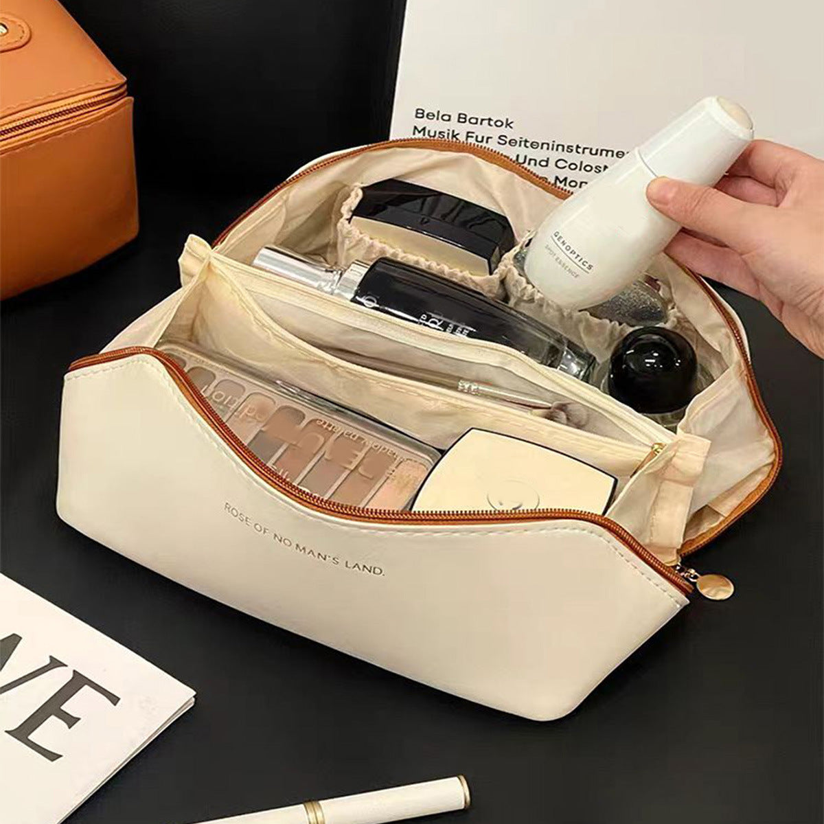 36Pcs Makeup Brushes Powder Puff Cleaning Pad with Bag Set