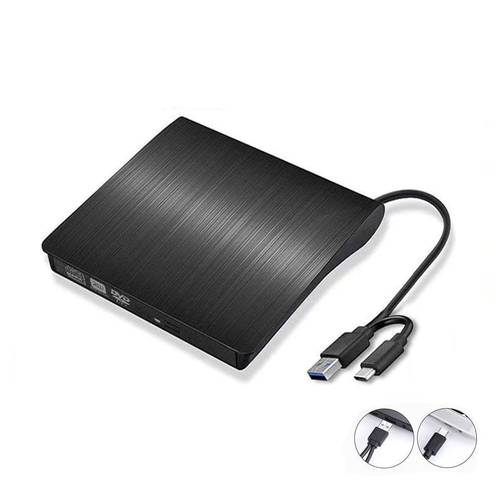 USB 3.0 & Type-C Dual Interface External DVD/CD Drive Burner  Plug & Play