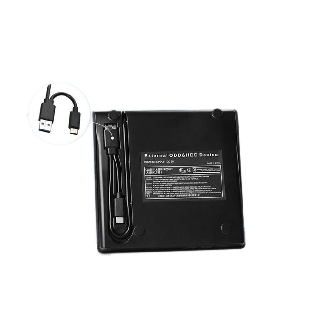 USB 3.0 & Type-C Dual Interface External DVD/CD Drive Burner  Plug & Play