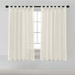 2Pcs Linen Sheer Curtains Living Room Privacy Draperies-Beige