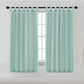 2Pcs Linen Sheer Curtains Living Room Curtains Pair Privacy Linen Draperies-Green