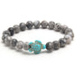 2Pcs Turquoise Turtle Charm Wish Bracelet Friendship Bracelet for Women and Men