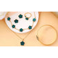 Five-Leaf Clover Jewelry Set with Necklace Bracelet Ring Earrings Gift for Women