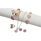Five-Leaf Clover Jewelry Set with Necklace Bracelet Ring Earrings Gift for Women