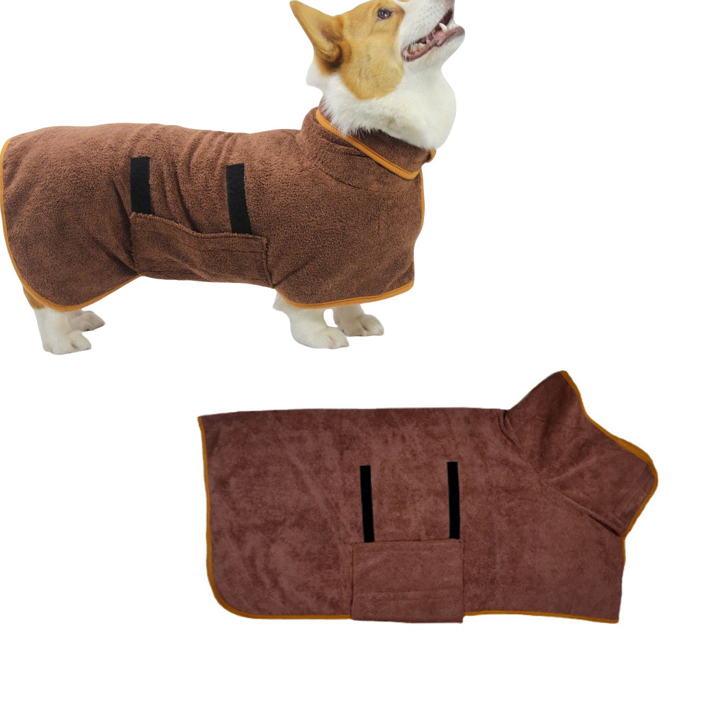 Absorbent Pet Bathrobe Towel-Coffee