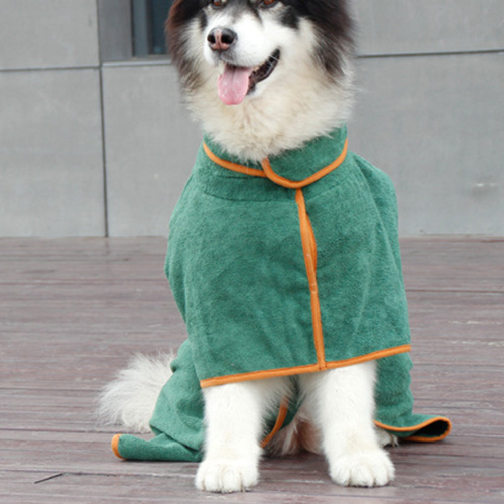 Absorbent Pet Bathrobe Towel-Green