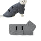 Absorbent Pet Bathrobe Towel-Grey