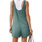 Tie Strap Slant Pocket Jumpsuit-Green