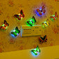 10pcs 3D Butterfly LED Wall Stickers Pasted Night Light DIY Art Decor