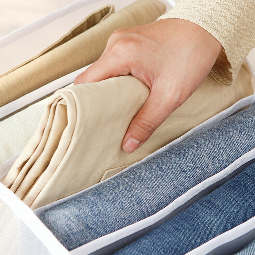 2Pcs 7-Grids Mesh Pants Drawer Organizer