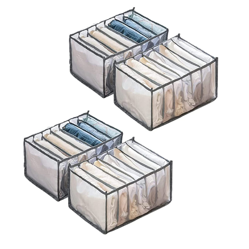 2Pcs 7-Grids Mesh Pants Drawer Organizer