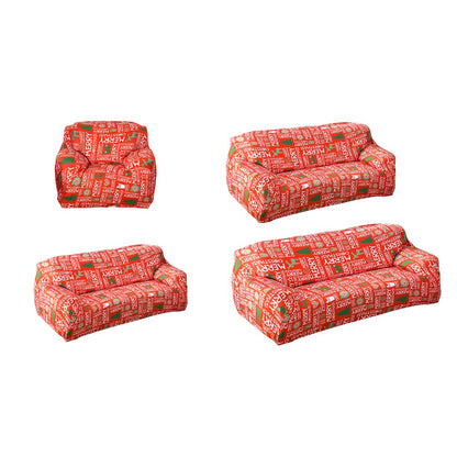 Christmas Stretchable Sofa Cover-Letters