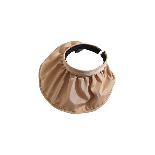 2 in 1 Sun Visor Hats Headbands for Women-Coffee