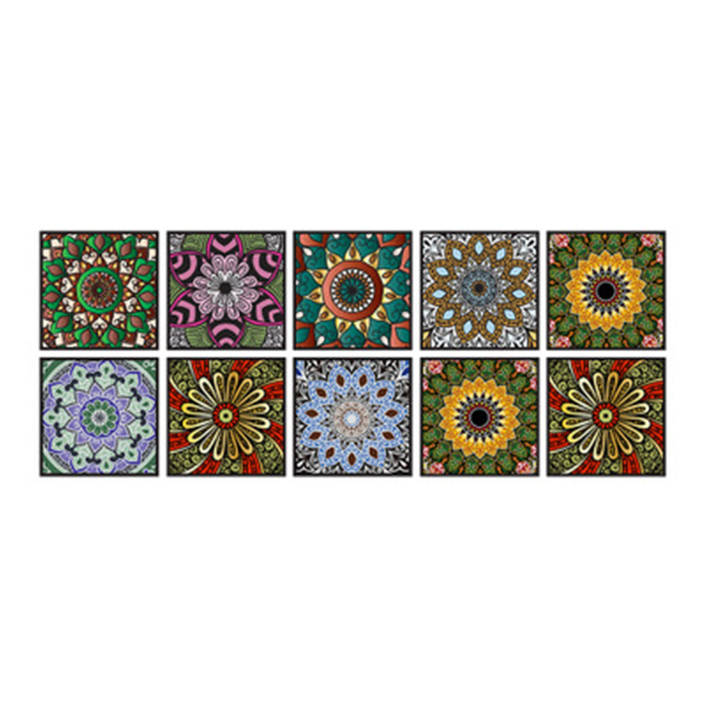 10pcs/Set 15x15cm Self Adhesive Tile Stickers Moroccan-style Wall Stickers