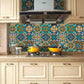 10pcs/Set 15x15cm Self Adhesive Tile Stickers Moroccan-style Wall Stickers