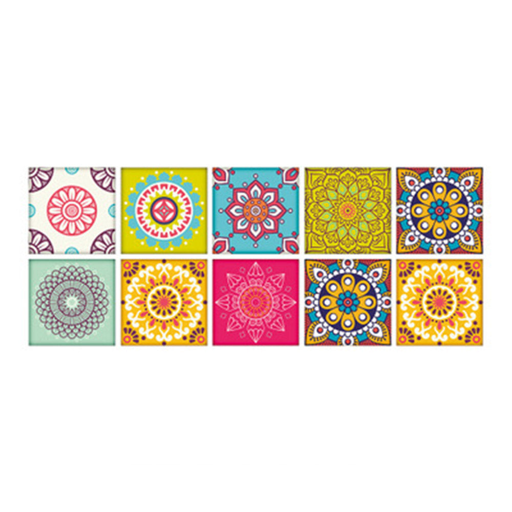 10pcs/Set 15x15cm Self Adhesive Tile Stickers Moroccan-style Wall Stickers
