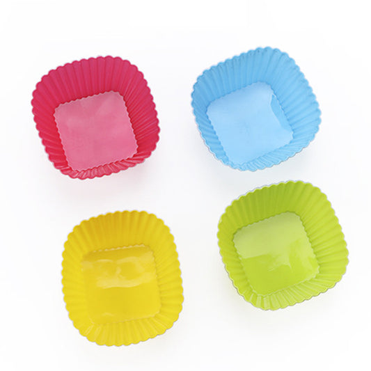 20pcs Silicone Cake Molds Baking Cake Molds Reusable Non-Stick Sets-Square