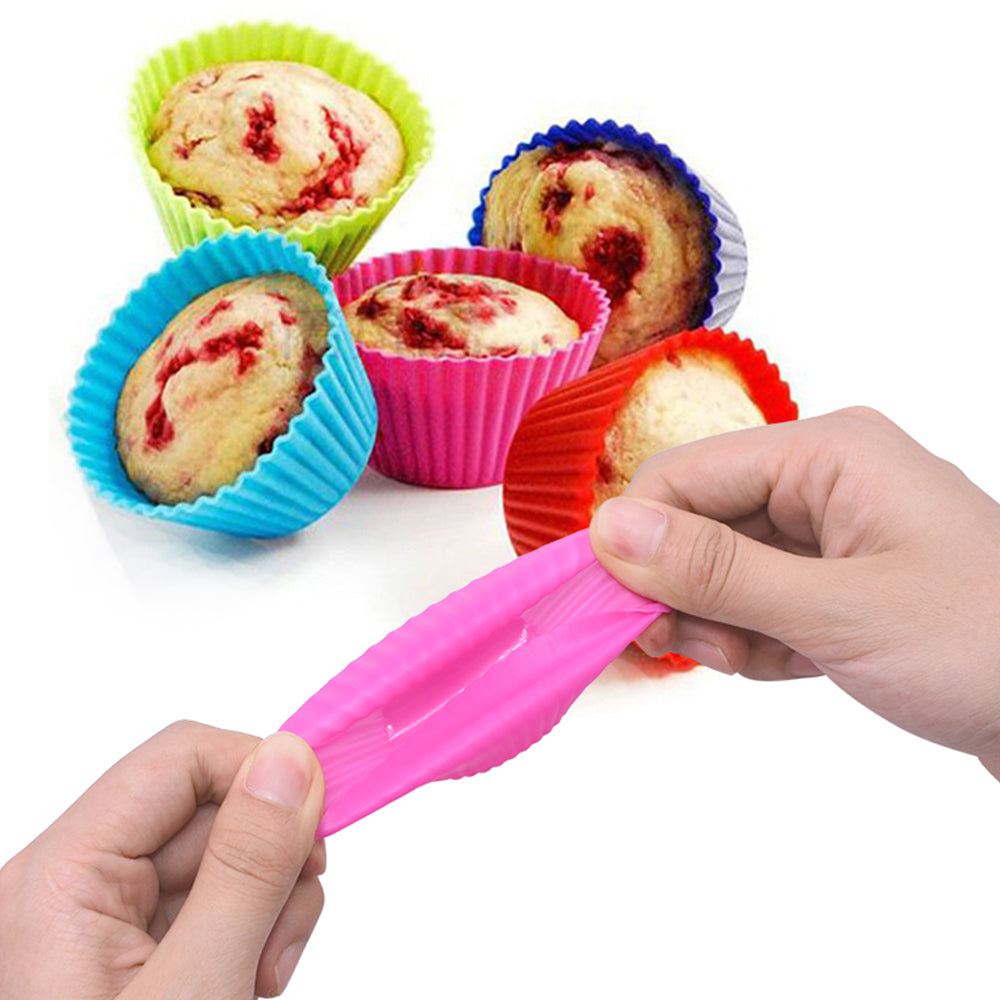 20pcs Silicone Cake Molds Baking Cake Molds Reusable Non-Stick Sets-Round
