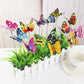 50Pcs Lawn Ornaments Fairy Garden Luminous Butterfly Decor Outdoor Yard