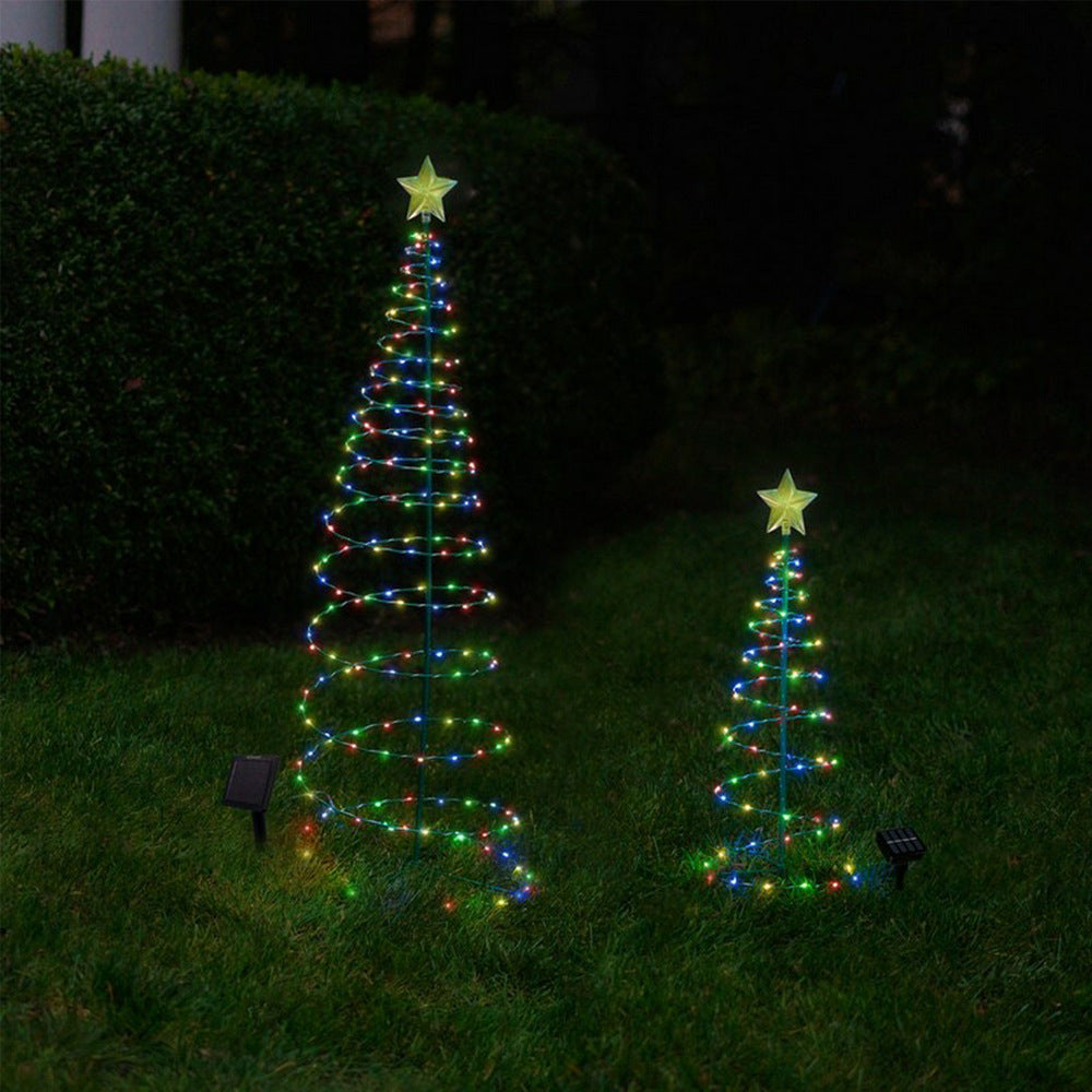 LED Solar Powered Christmas Tree Stake Light Outdoor Solar In-ground Light