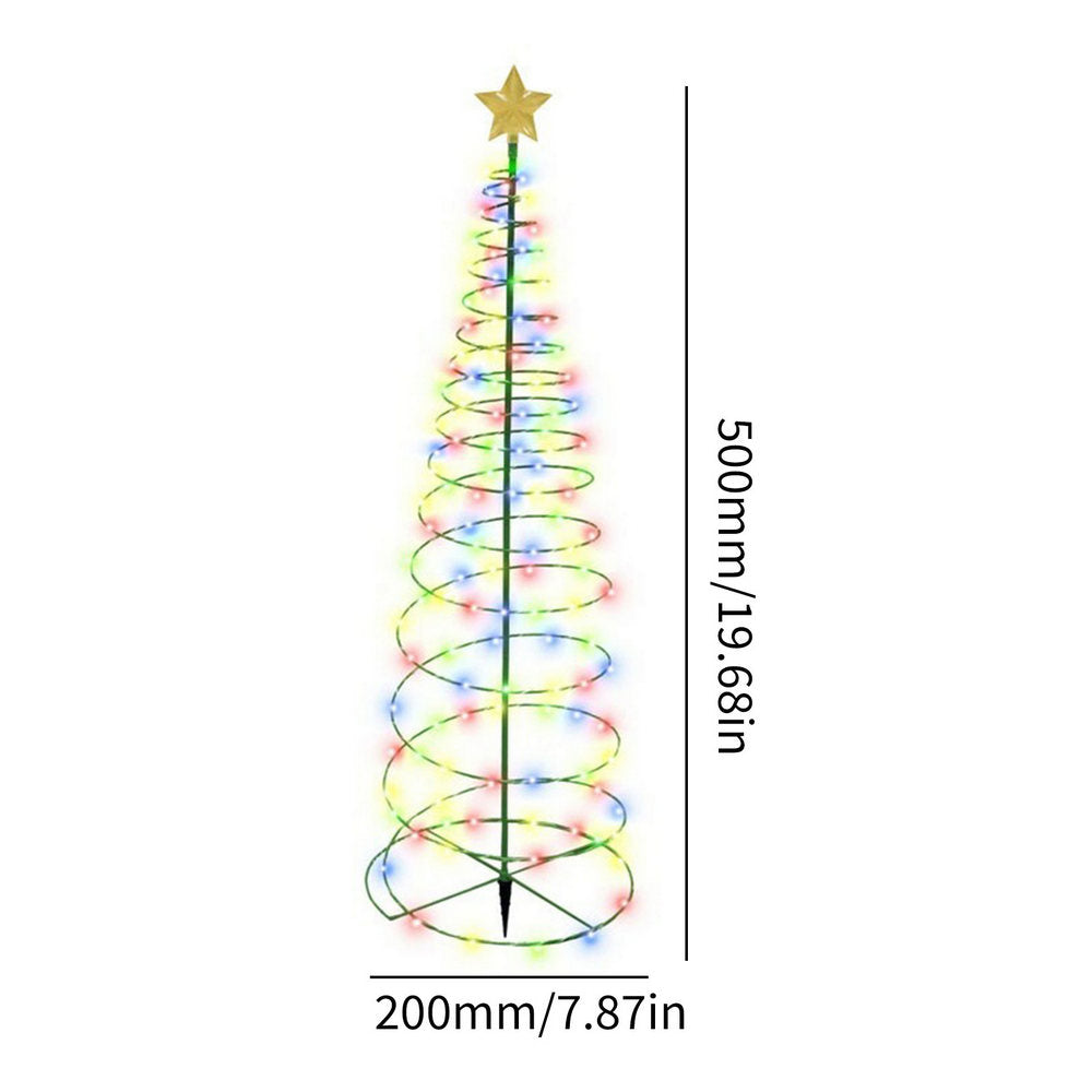 LED Solar Powered Christmas Tree Stake Light Outdoor Solar In-ground Light