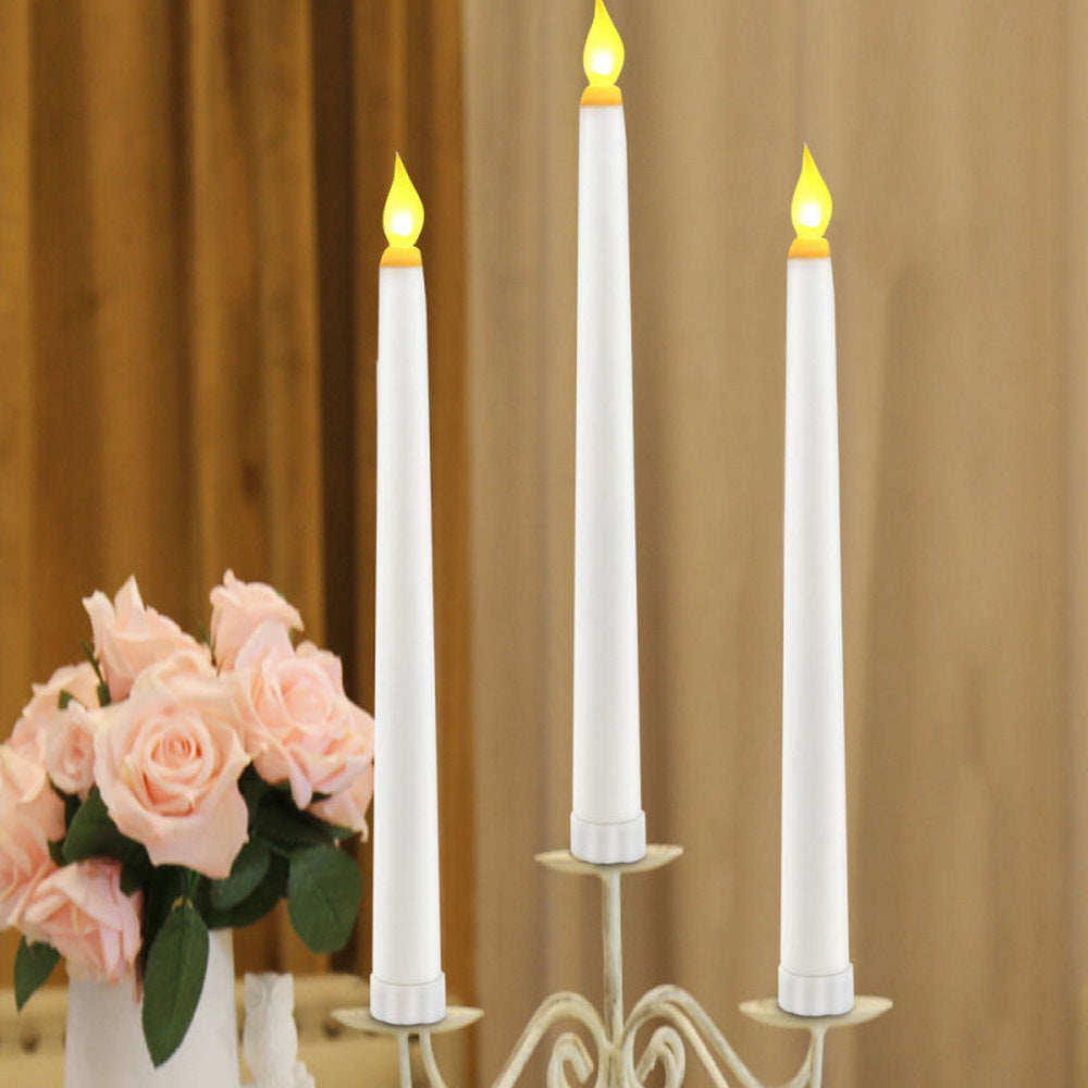 6-Pack Flameless Ivory Taper Candles