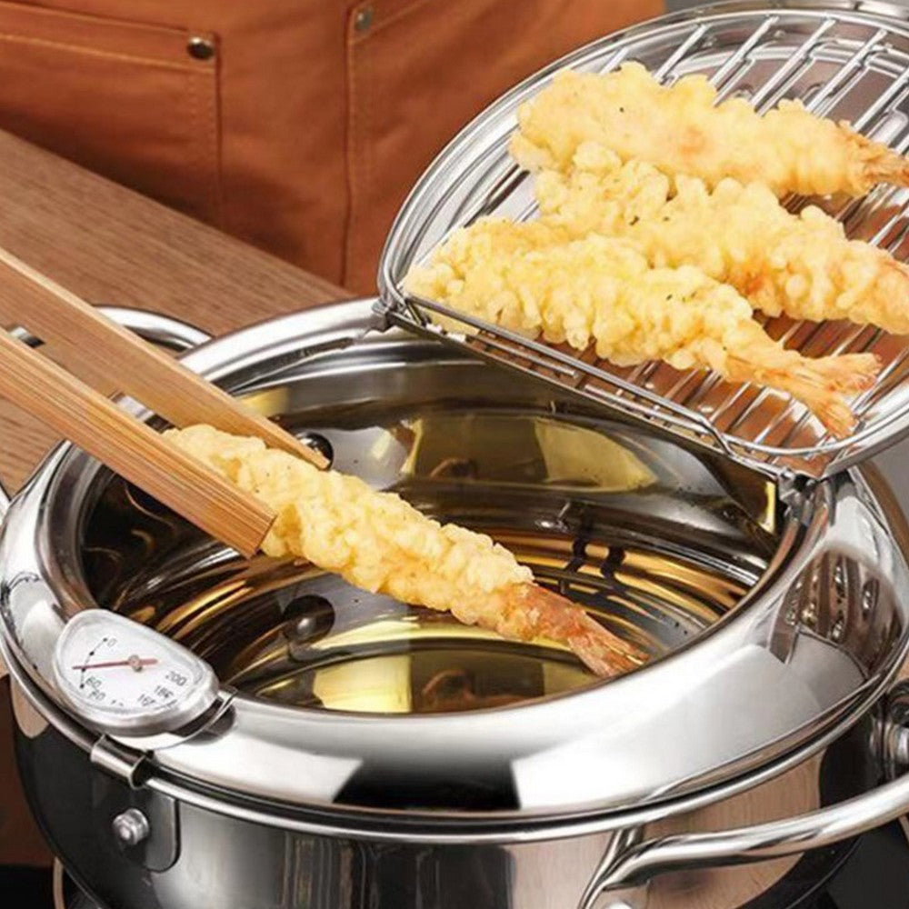 Stainless Steel Deep Fryer Pot with Temperature Control