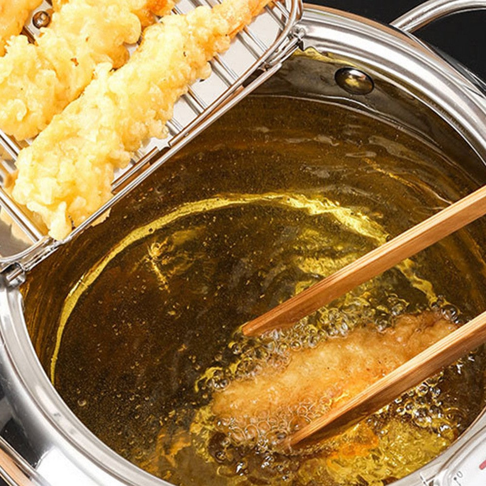 Stainless Steel Deep Fryer Pot with Temperature Control