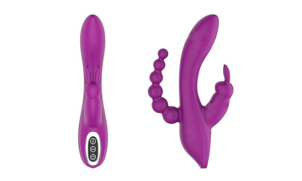 3 in 1 G-Spot Rabbit Anal Dildo Vibrator