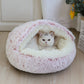 Plush Cushioned Hooded Pet Bed