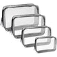 Set of Four Clear Cosmetic Toiletry Bags