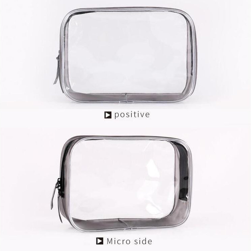 Set of Four Clear Cosmetic Toiletry Bags