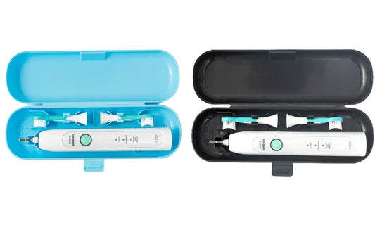 2Pcs Electric Toothbrush Case-Black, Blue