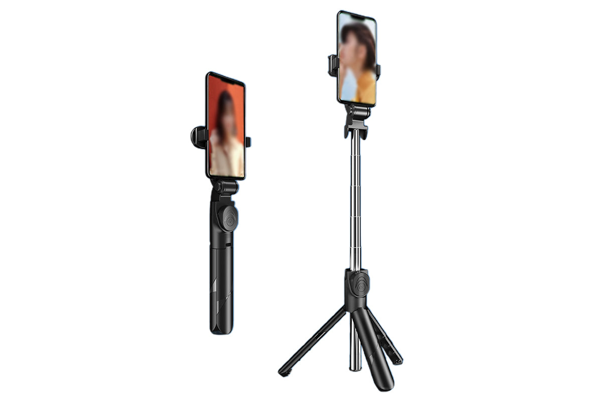 2Pcs Bluetooth Selfie Stick-Black and White