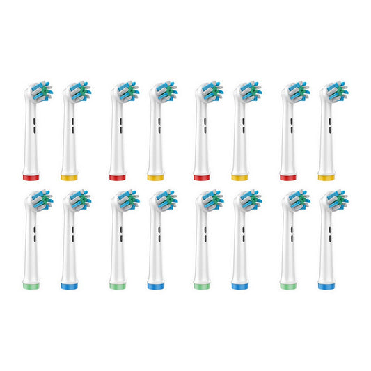 16-Pack Electric Toothbrush Heads Compatible with Oral/Oralby B-Multi-angle clean style