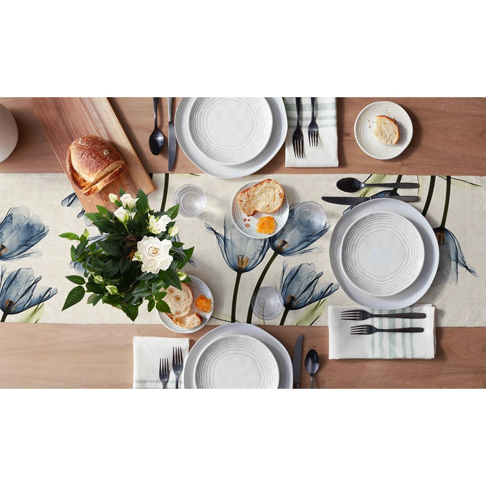 2-Pack Tulip Flower Linen Table Runner