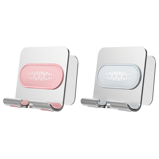 2Pcs Wall Mount Phone Holder Stand-Pink and Grey