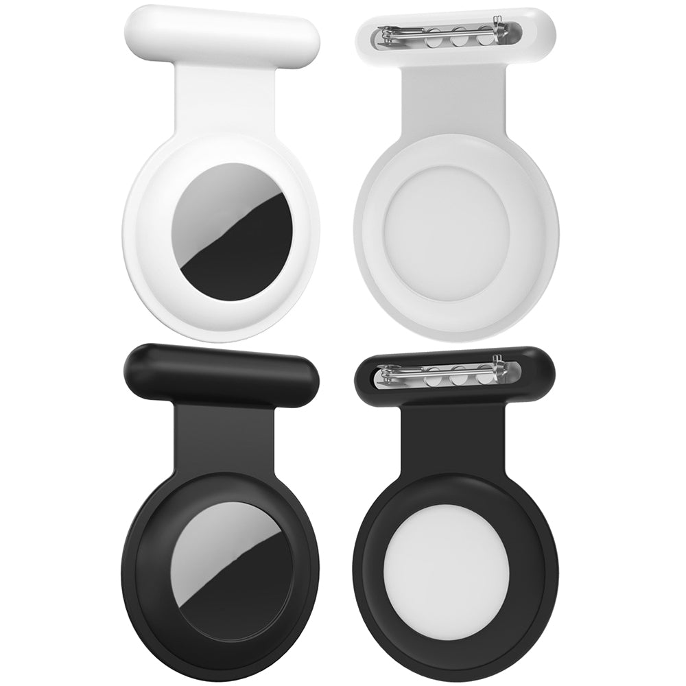2 Pack Holder Case Compatible for Airtag Tracker-Black and White
