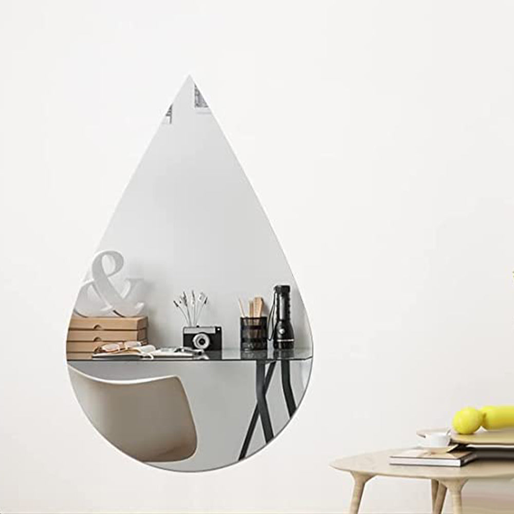 2 Sheets 50x150cm Self Adhesive Mirror Wall Stickers Reflective Film Paper Decorative