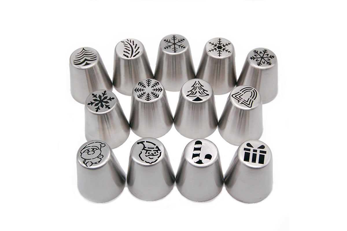 13 Pcs Set Russian Flower Icing Piping Nozzles Tips Pastry Cake Decor Tips DIY Baking Tools