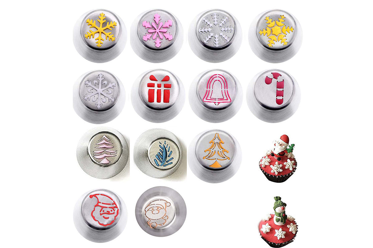 13 Pcs Set Russian Flower Icing Piping Nozzles Tips Pastry Cake Decor Tips DIY Baking Tools