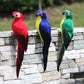 6-Pack Artificial Parrot Feathered Bird Garden Ornament 25cm