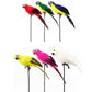 6-Pack Artificial Parrot Feathered Bird Garden Ornament 25cm