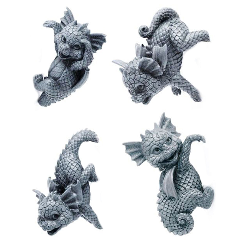 4Pcs Dragon Statue Garden Decor