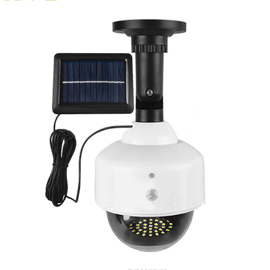 Solar Power Fake Security CCTV Camera LED Light-Split Solar Panel