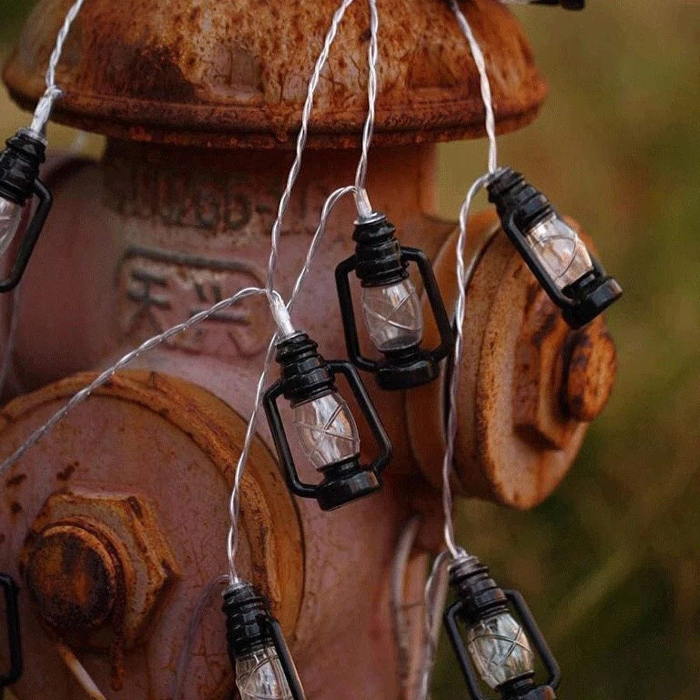 3M 20LED Battery Operated Retro Kerosene Lantern Fairy String Lights
