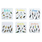 Set of 6Pcs PVC Square Funny Bird Pun Coasters