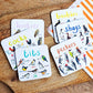 Set of 6Pcs PVC Square Funny Bird Pun Coasters