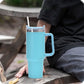 40oz Stainless Steel Water Tumbler with 10Pcs Cute Silicone Straw Caps For Stanley  Cup